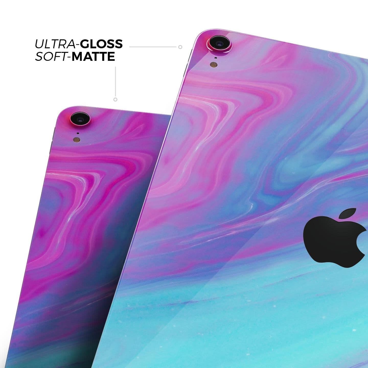 image-Marbleized Pink Ocean Blue v32 - Full Body Skin Decal for the Apple