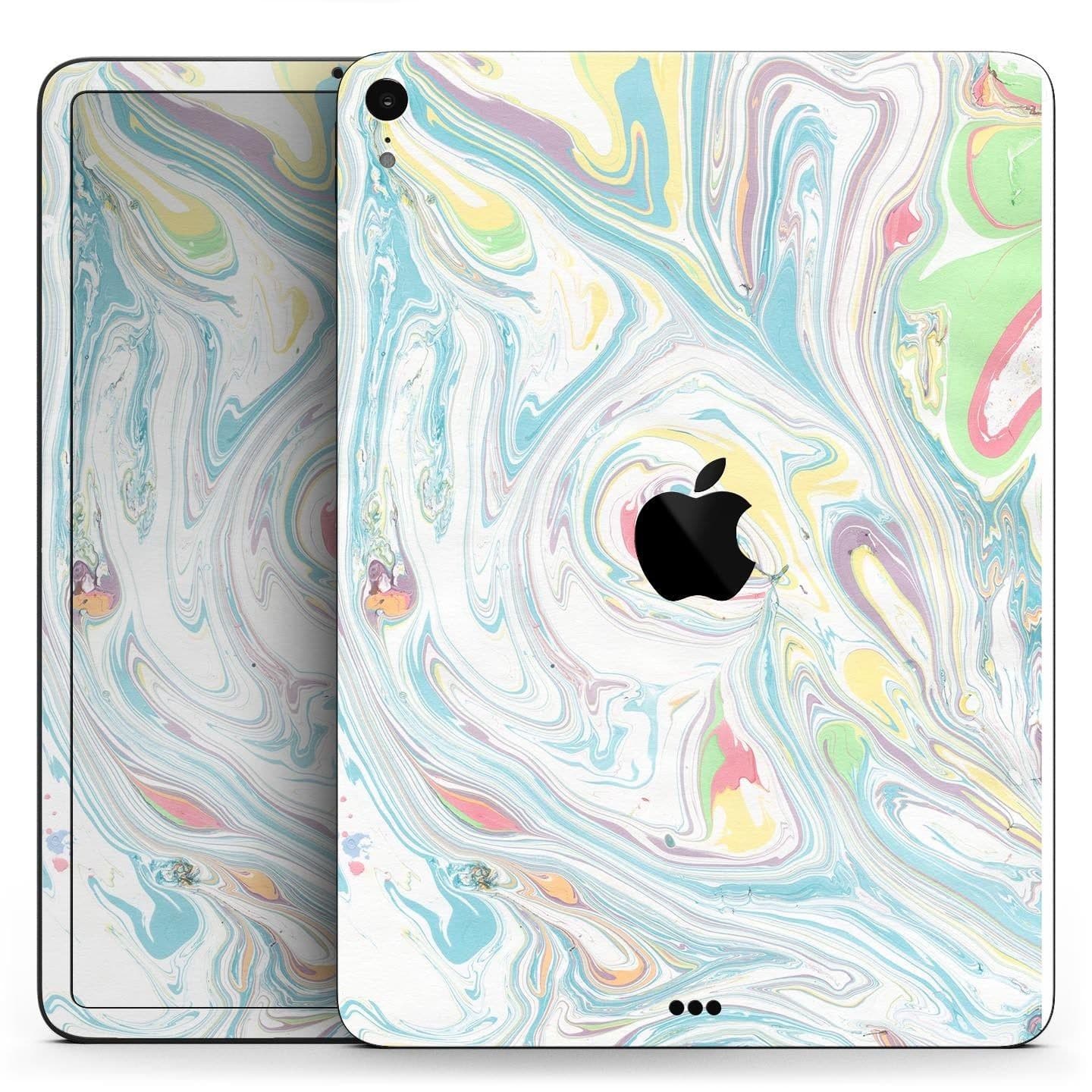 image-Marbleized Swirling Candy Colors - Full Body Skin Decal for the Apple