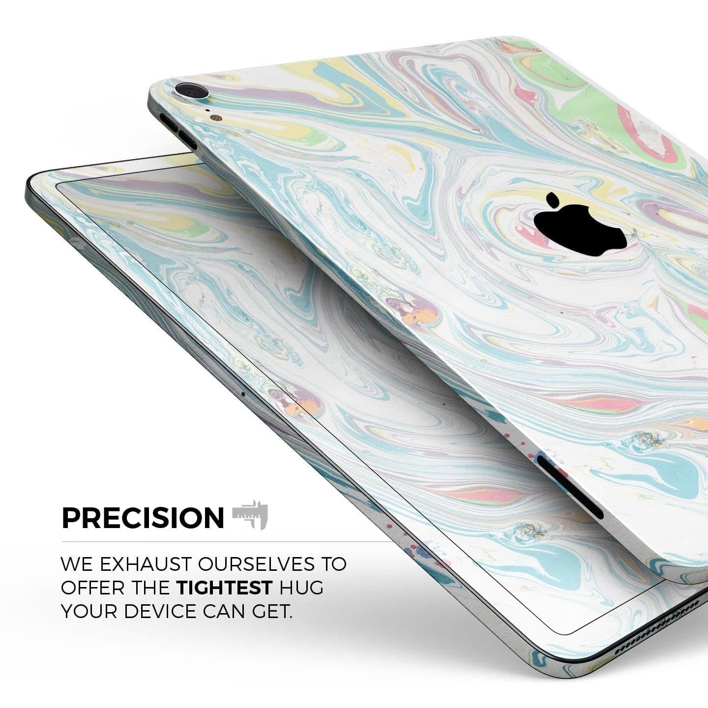 image-Marbleized Swirling Candy Colors - Full Body Skin Decal for the Apple