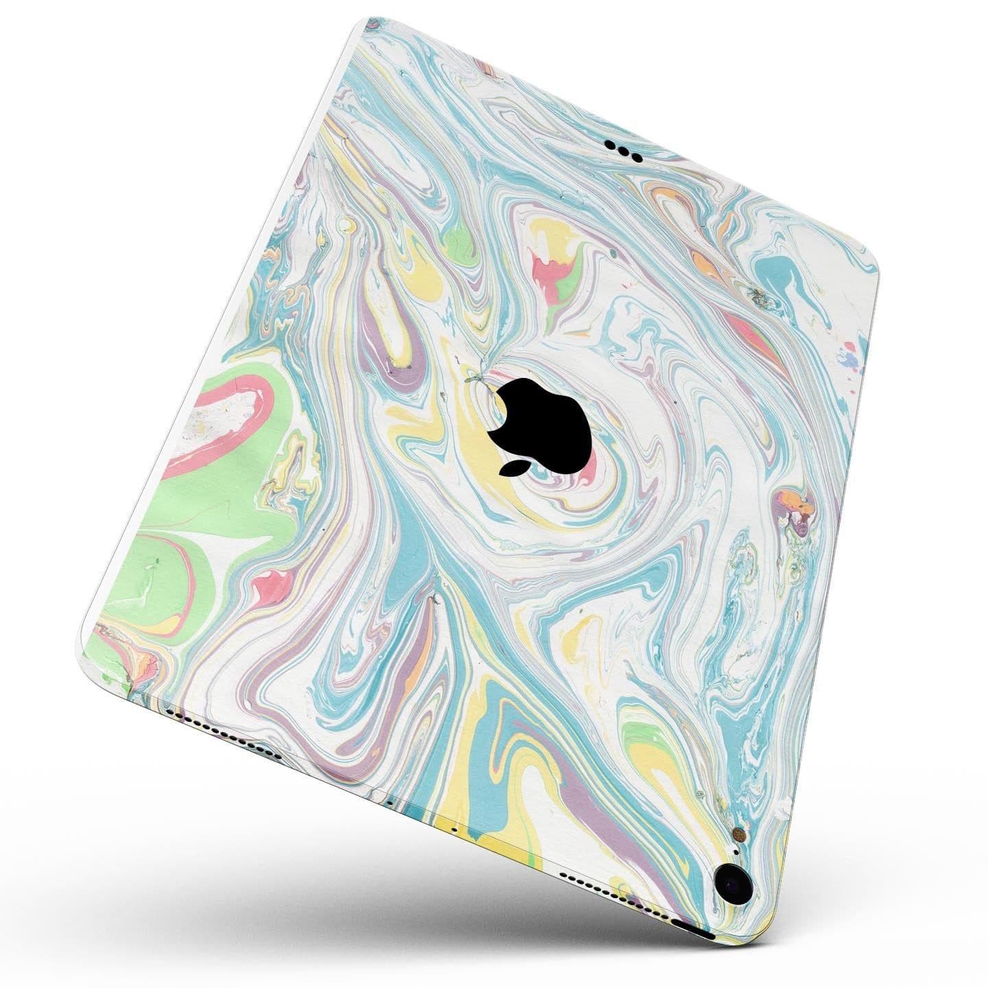 image-Marbleized Swirling Candy Colors - Full Body Skin Decal for the Apple