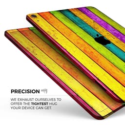 image-Neon Wood Planks - Full Body Skin Decal for the Apple iPad Pro 12.9",