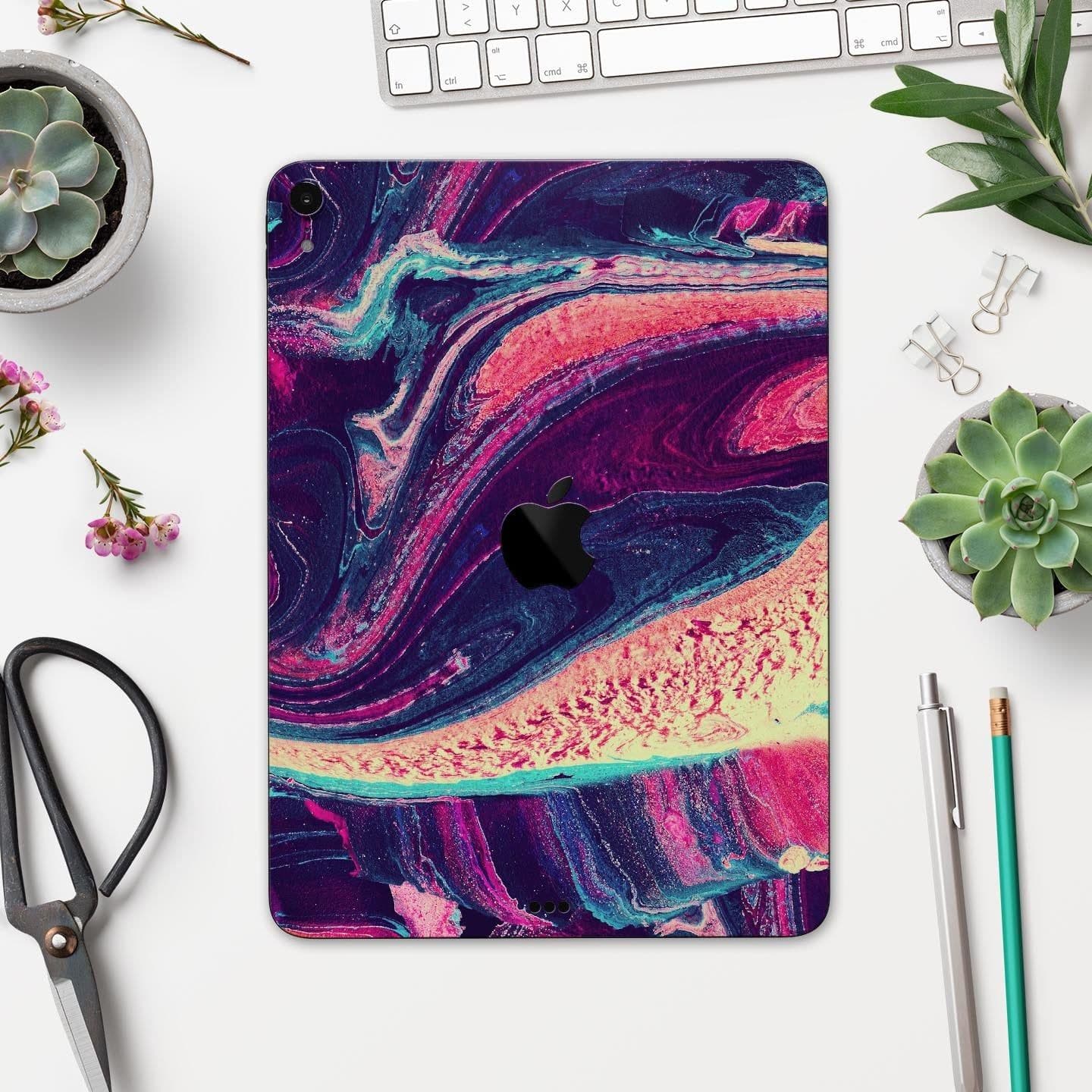 image-Liquid Abstract Paint Remix V15 - Full Body Skin Decal for the Apple