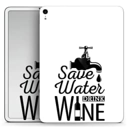 image-Save Water Drink Wine - Full Body Skin Decal for the Apple iPad Pro