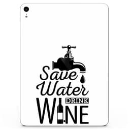 image-Save Water Drink Wine - Full Body Skin Decal for the Apple iPad Pro