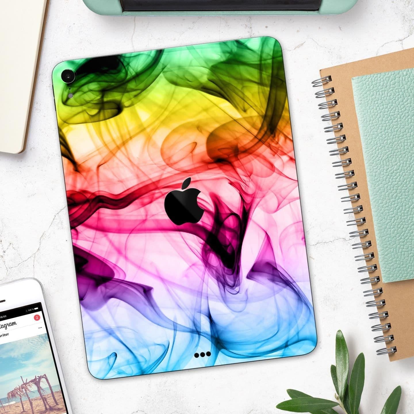 image-Neon Glowing Fumes - Full Body Skin Decal for the Apple iPad Pro