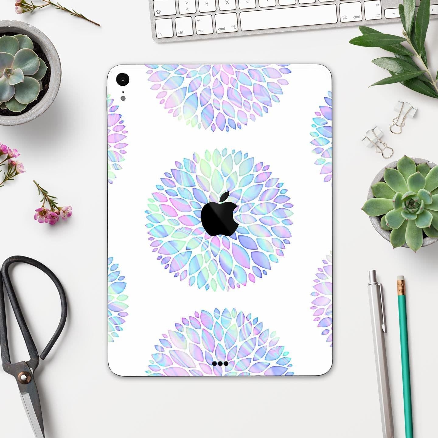 image-Iridescent Dahlia v5 - Full Body Skin Decal for the Apple iPad Pro