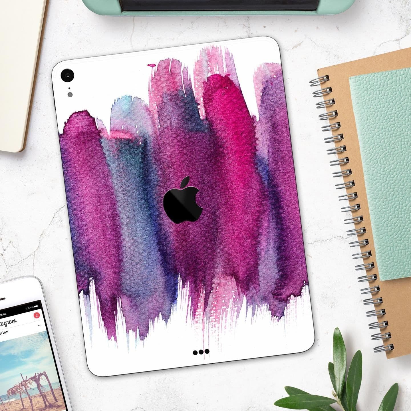 image-Violet Mixed Watercolor - Full Body Skin Decal for the Apple iPad Pro