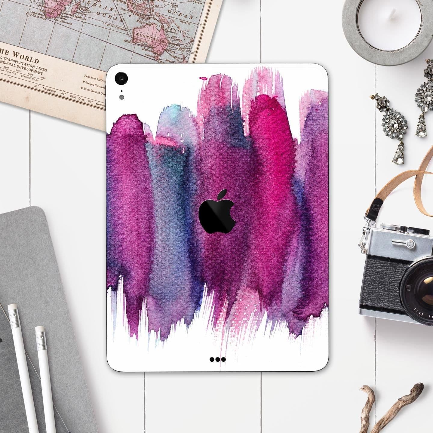 image-Violet Mixed Watercolor - Full Body Skin Decal for the Apple iPad Pro