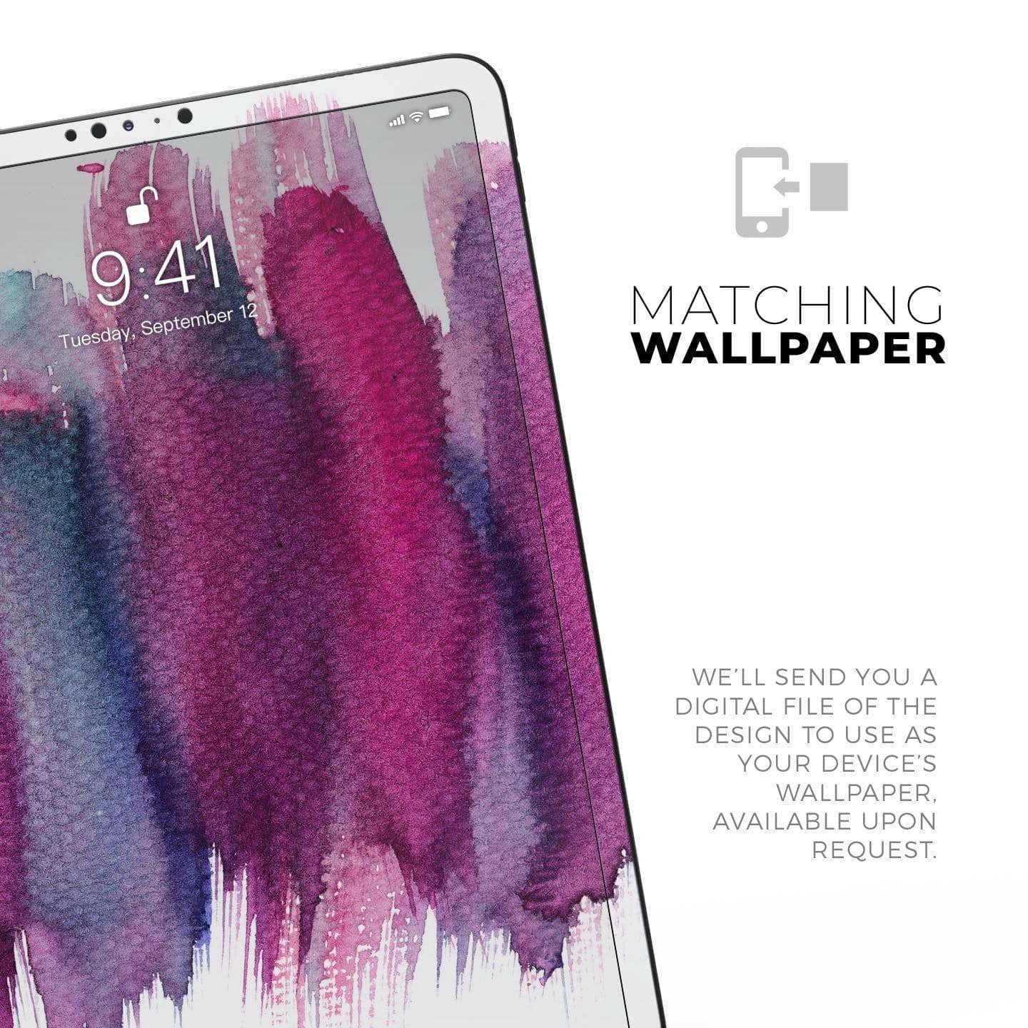 image-Violet Mixed Watercolor - Full Body Skin Decal for the Apple iPad Pro