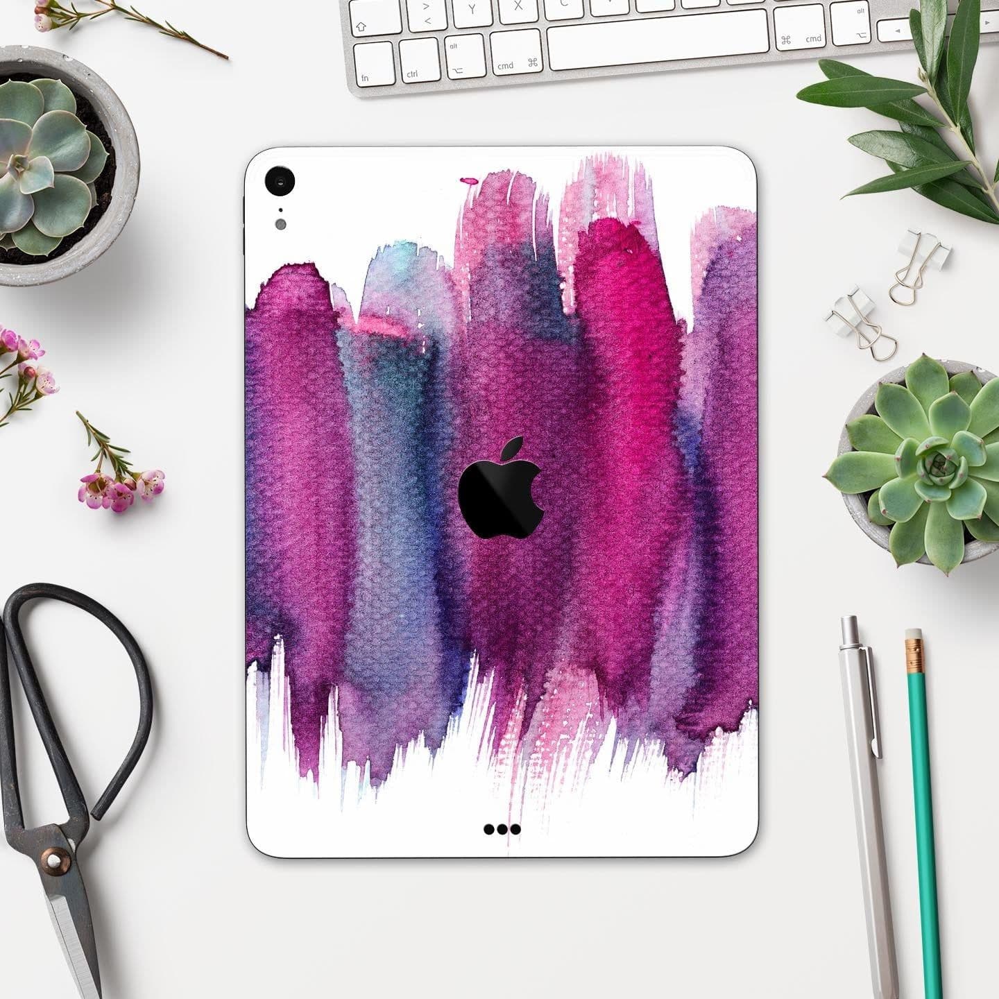 image-Violet Mixed Watercolor - Full Body Skin Decal for the Apple iPad Pro