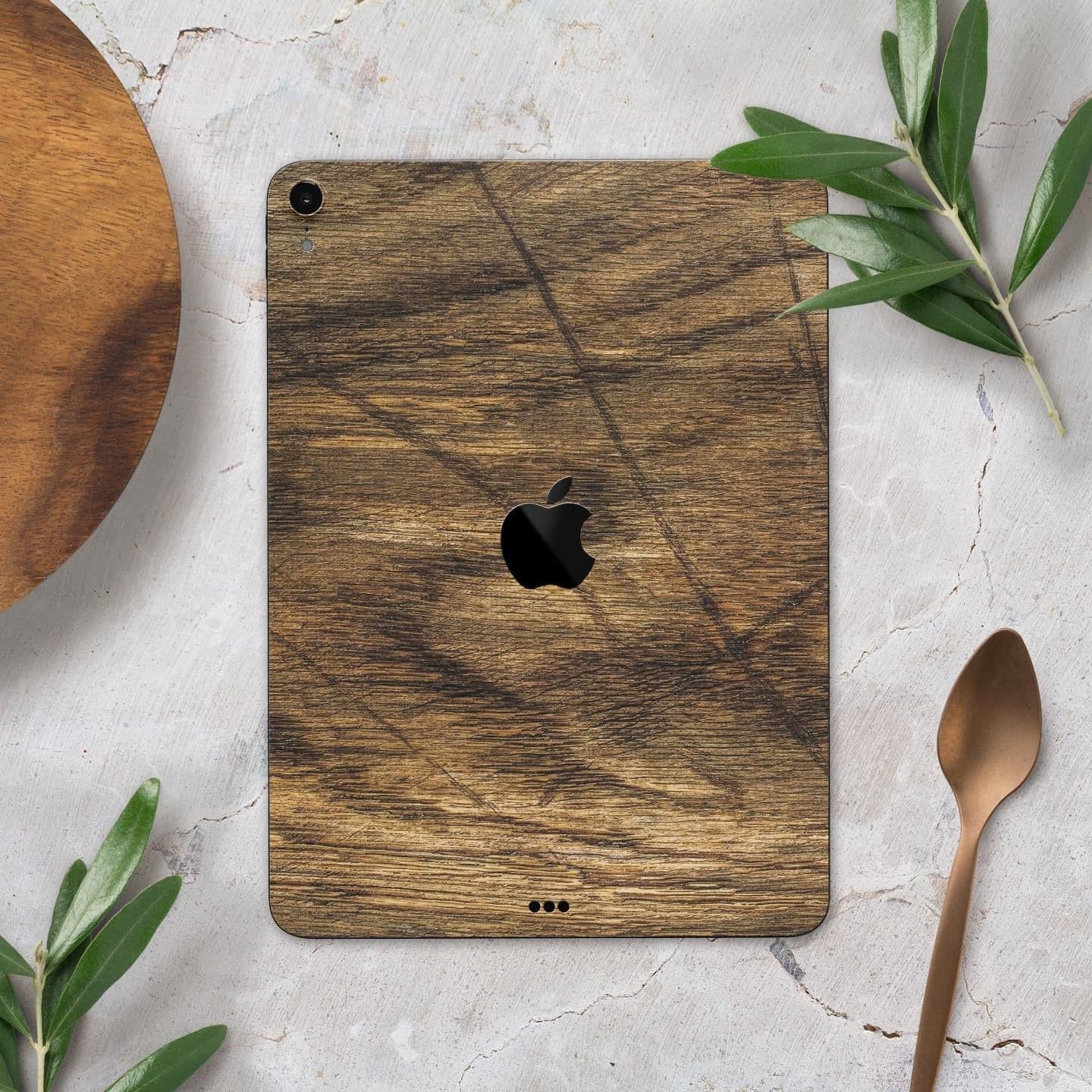 image-Raw Wood Planks V3 - Full Body Skin Decal for the Apple iPad Pro