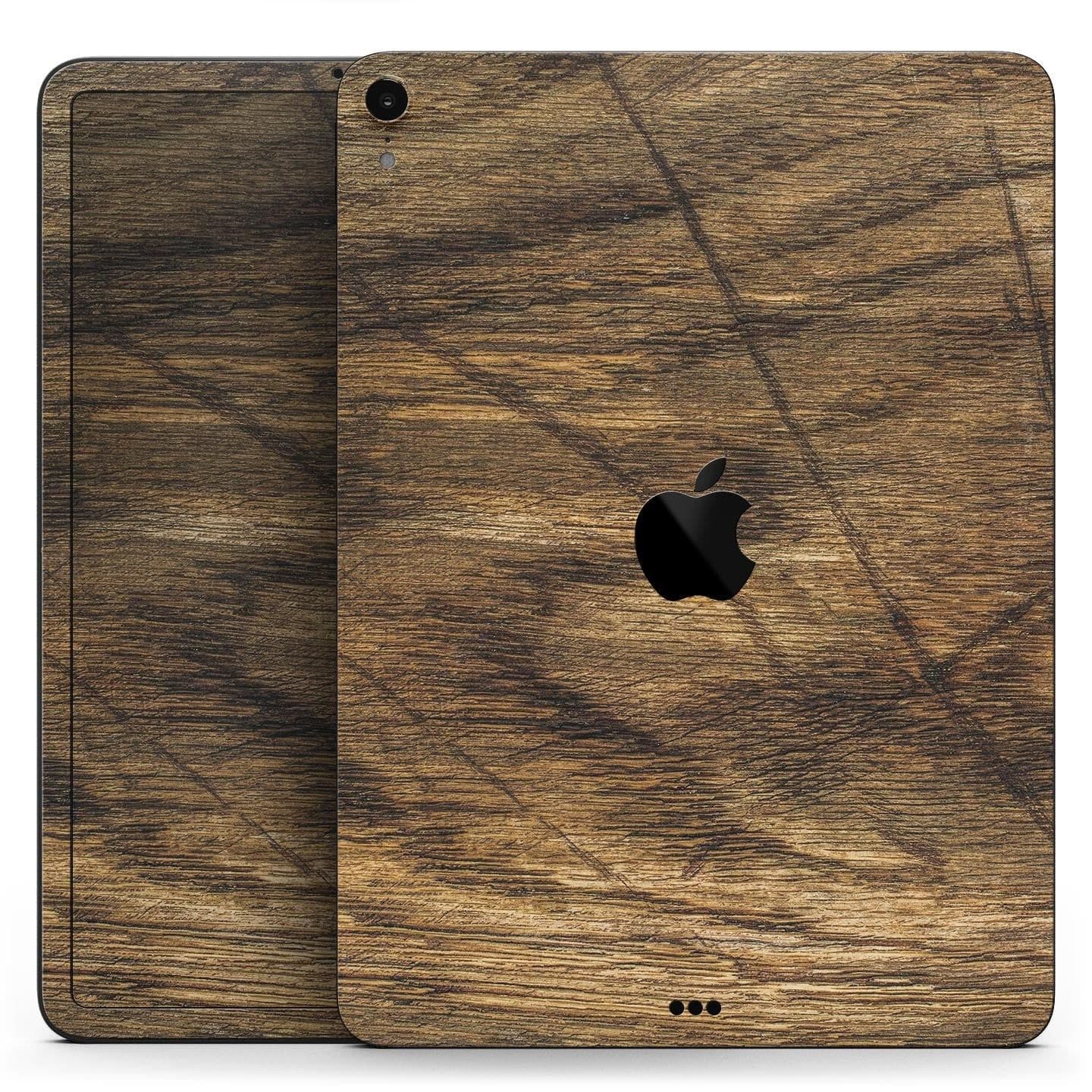 image-Raw Wood Planks V3 - Full Body Skin Decal for the Apple iPad Pro