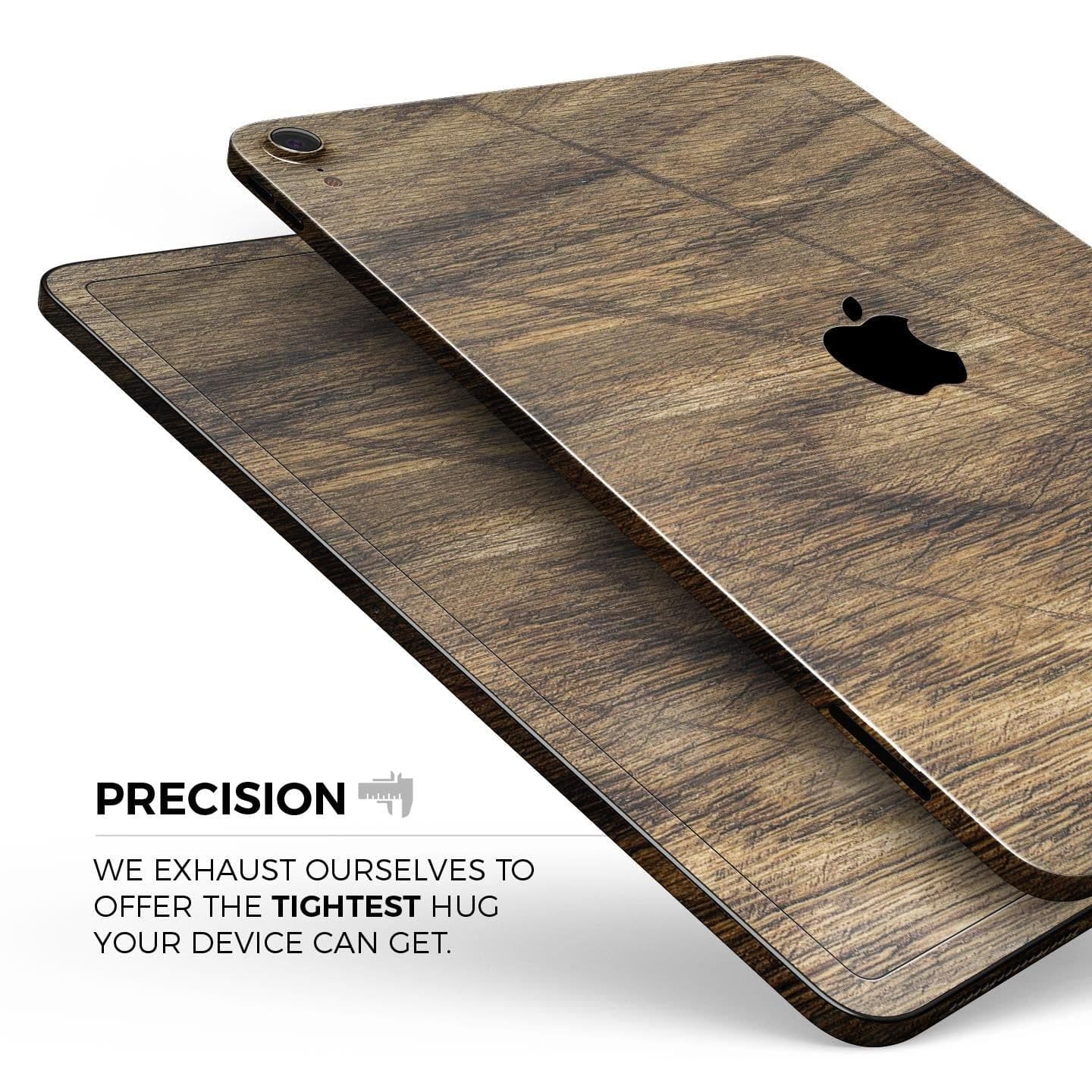 image-Raw Wood Planks V3 - Full Body Skin Decal for the Apple iPad Pro