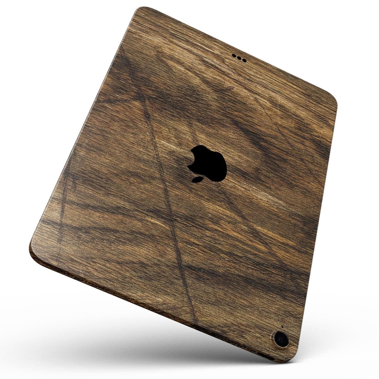 image-Raw Wood Planks V3 - Full Body Skin Decal for the Apple iPad Pro