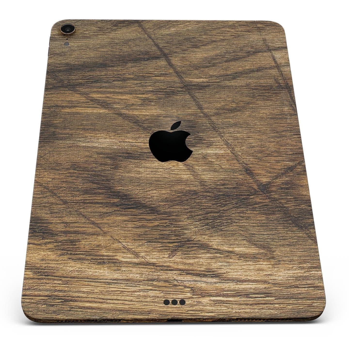 image-Raw Wood Planks V3 - Full Body Skin Decal for the Apple iPad Pro