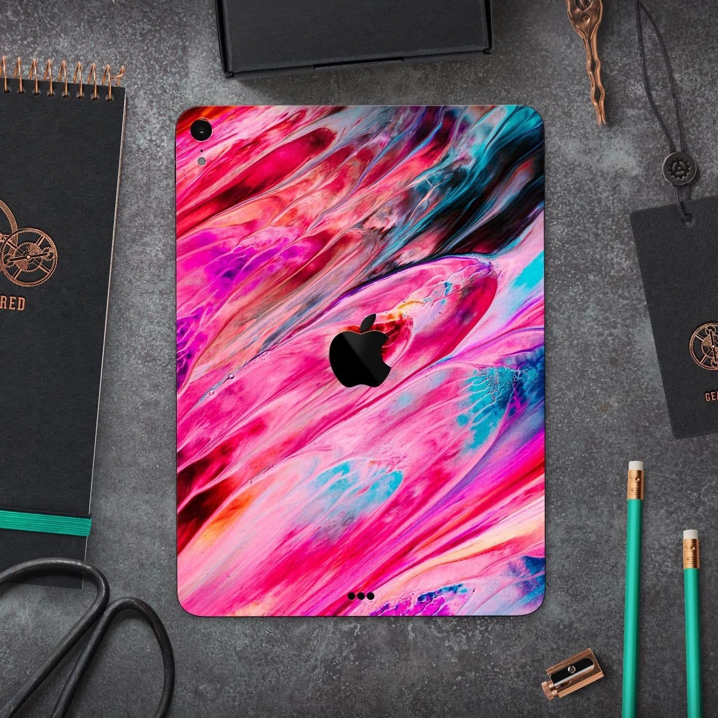 image-Liquid Abstract Paint V67 - Full Body Skin Decal for the Apple iPad