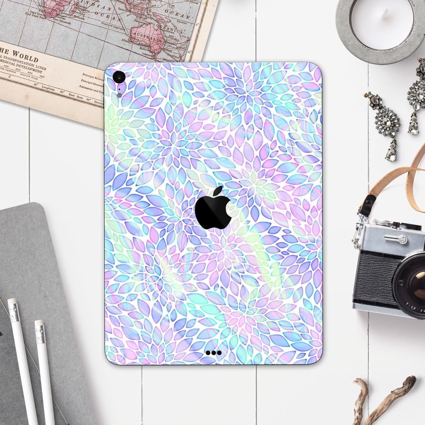 image-Iridescent Dahlia v3 - Full Body Skin Decal for the Apple iPad Pro