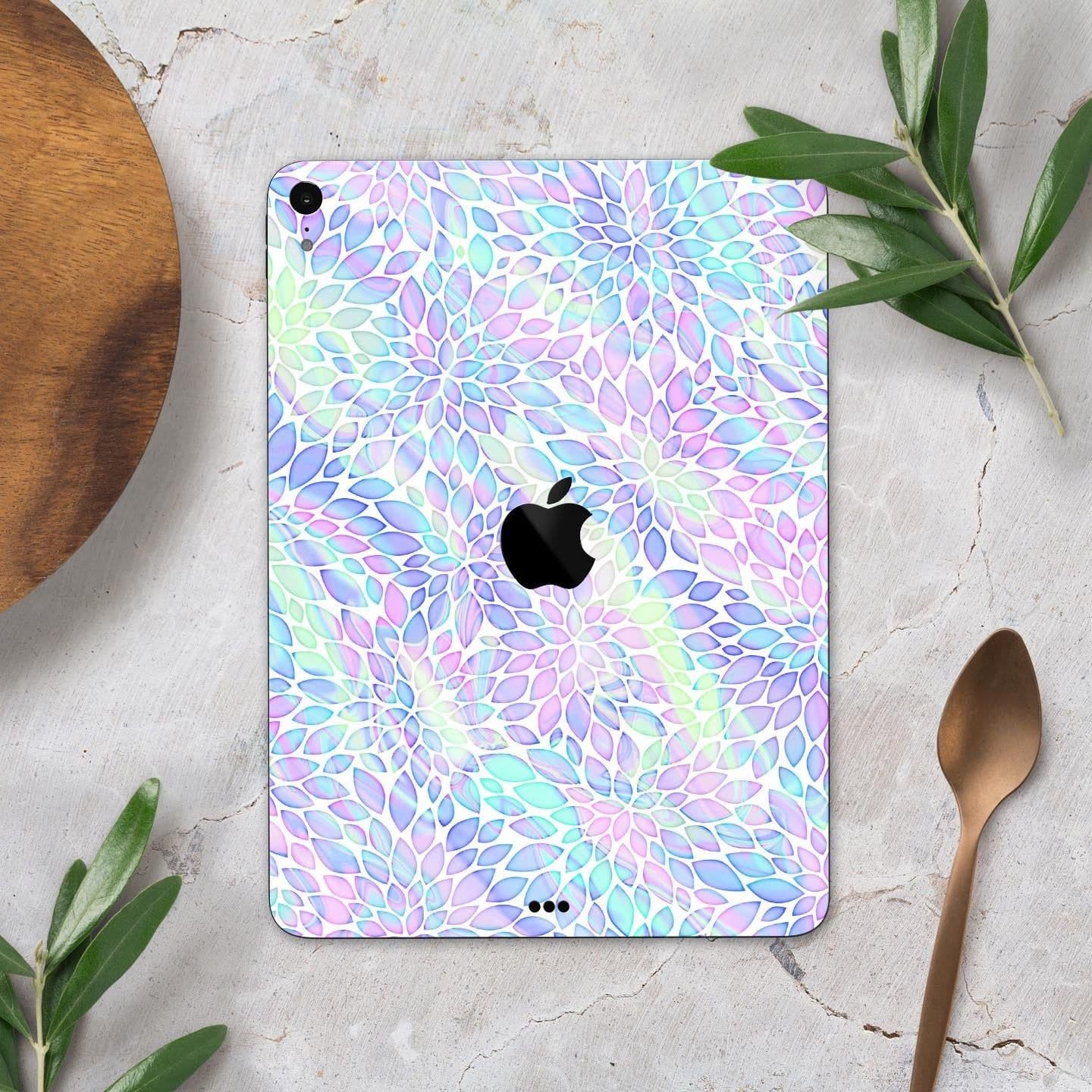 image-Iridescent Dahlia v3 - Full Body Skin Decal for the Apple iPad Pro