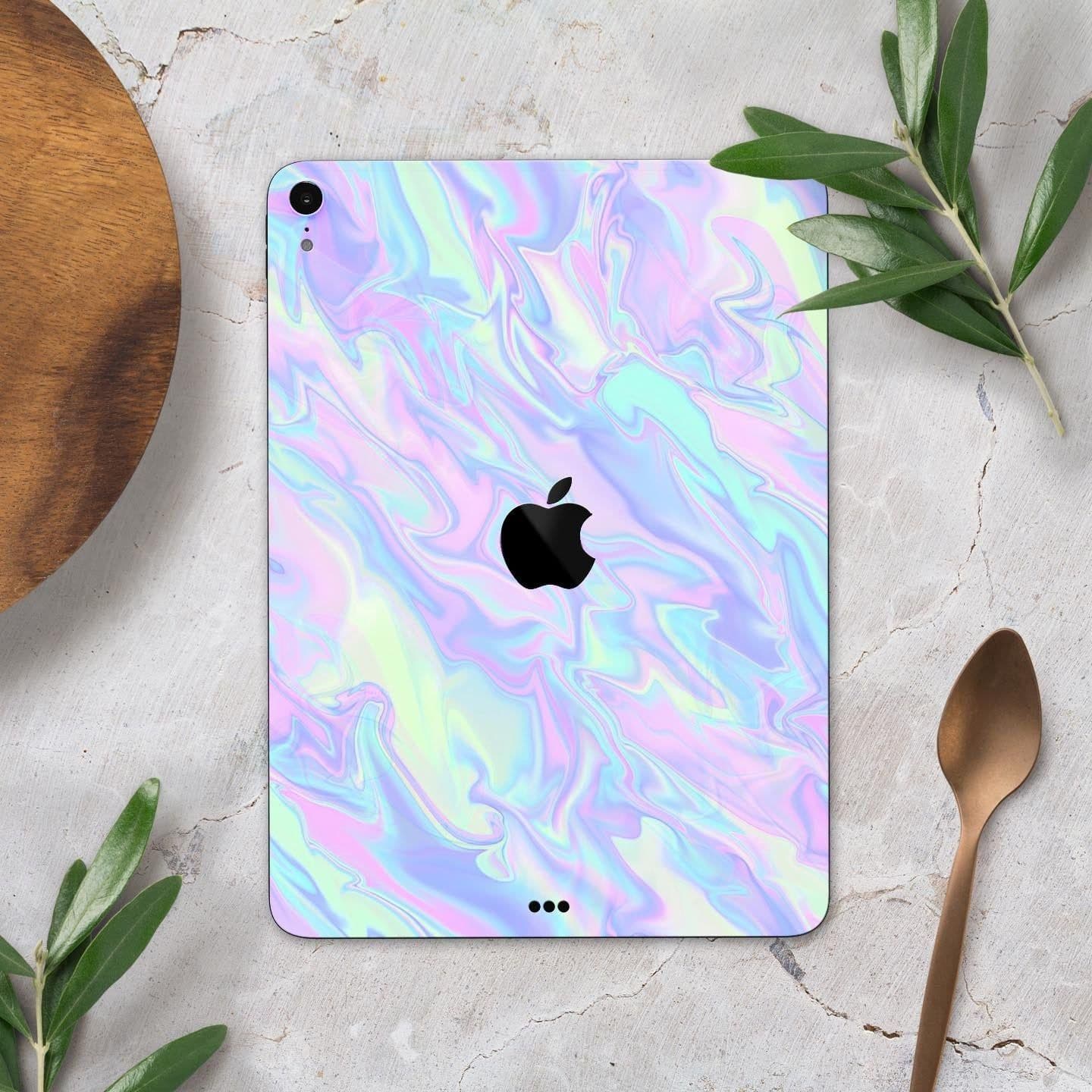 image-Iridescent Dahlia v1 - Full Body Skin Decal for the Apple iPad Pro