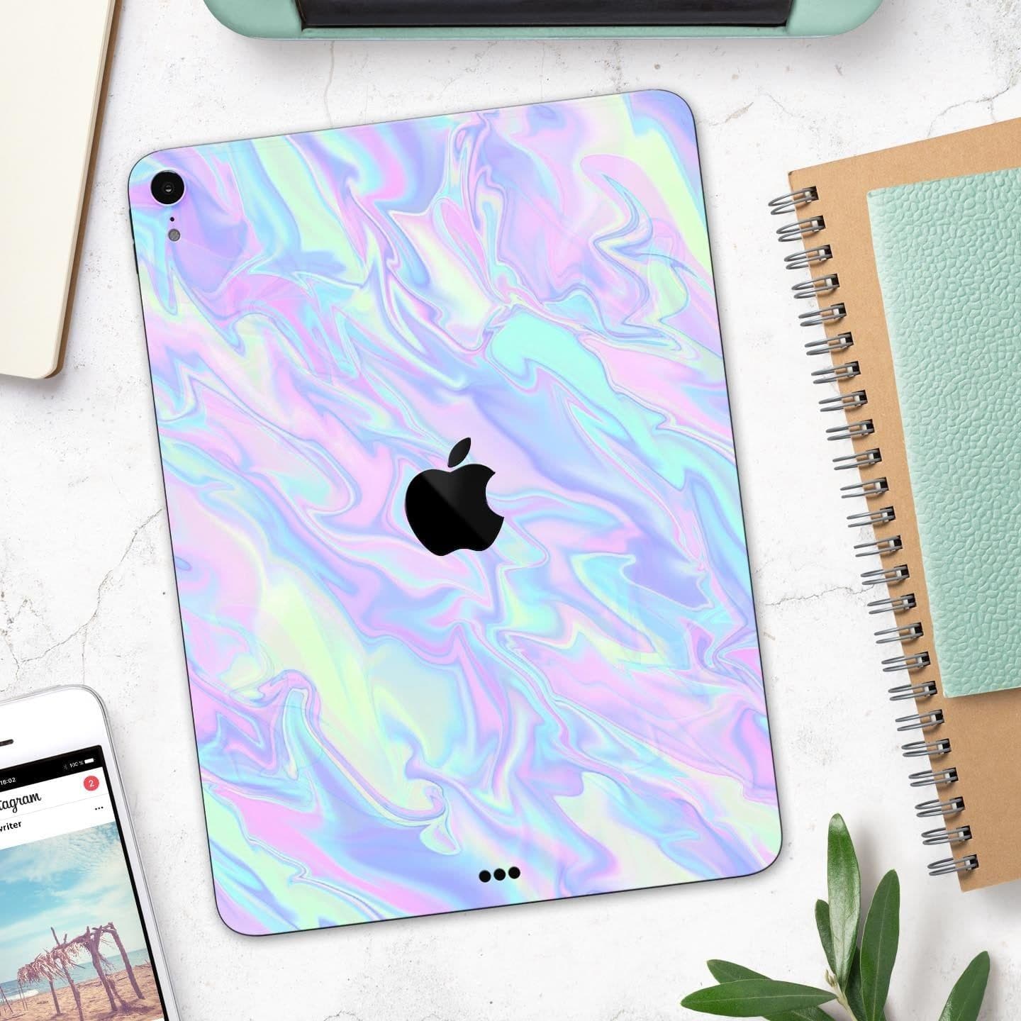 image-Iridescent Dahlia v1 - Full Body Skin Decal for the Apple iPad Pro