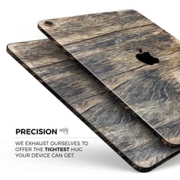 image-Raw Wood Planks V12 - Full Body Skin Decal for the Apple iPad Pro
