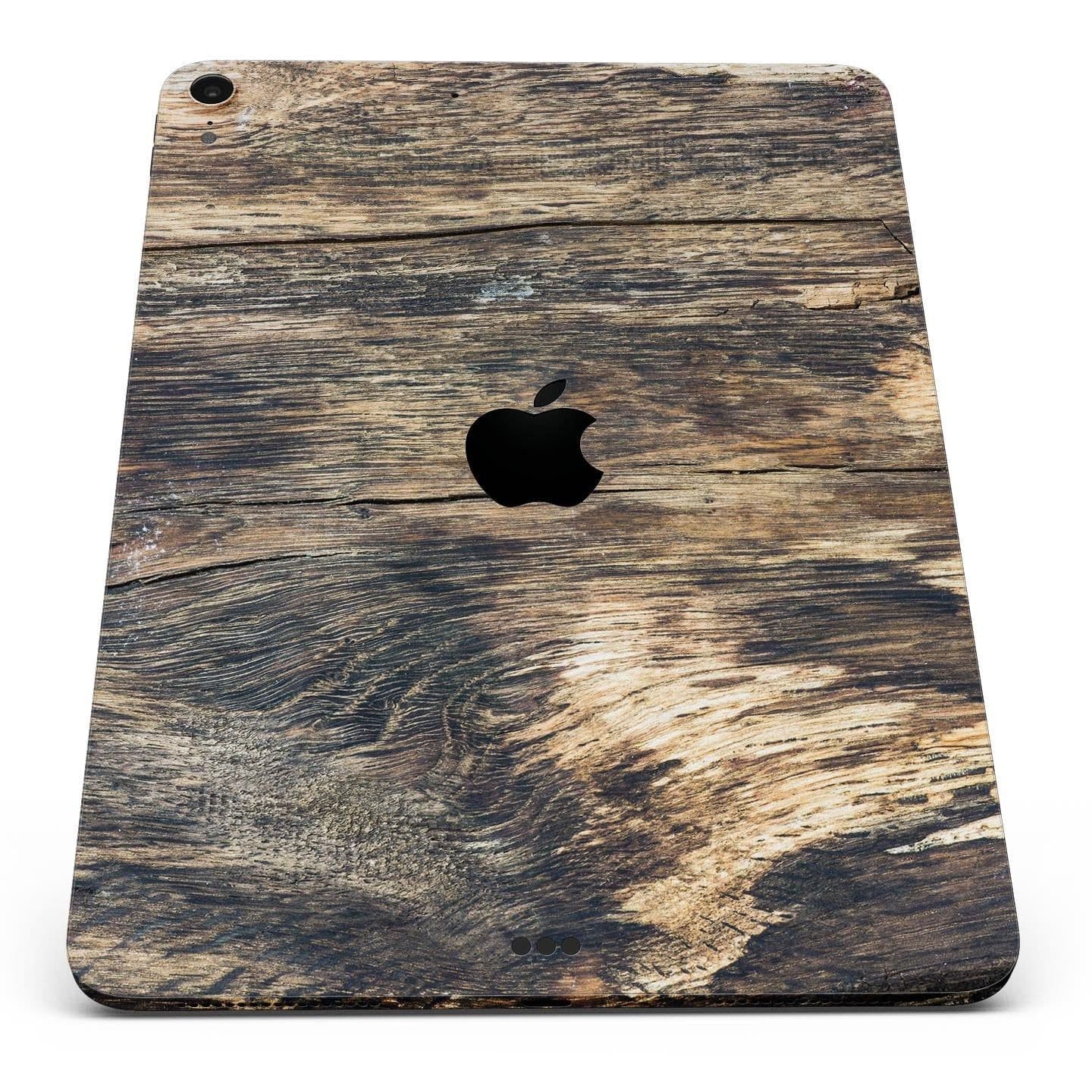 image-Raw Wood Planks V12 - Full Body Skin Decal for the Apple iPad Pro