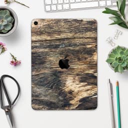 image-Raw Wood Planks V12 - Full Body Skin Decal for the Apple iPad Pro
