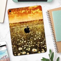 image-Vintage Glowing Orange Field - Full Body Skin Decal for the Apple iPad