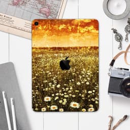 image-Vintage Glowing Orange Field - Full Body Skin Decal for the Apple iPad