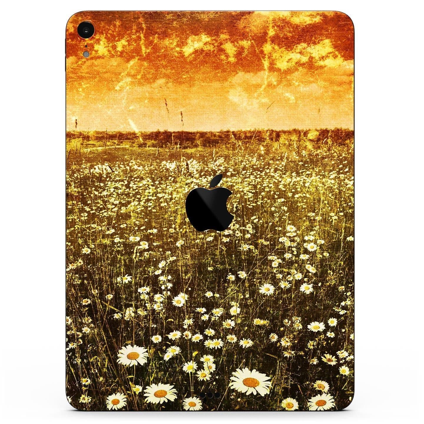 image-Vintage Glowing Orange Field - Full Body Skin Decal for the Apple iPad