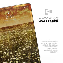 image-Vintage Glowing Orange Field - Full Body Skin Decal for the Apple iPad