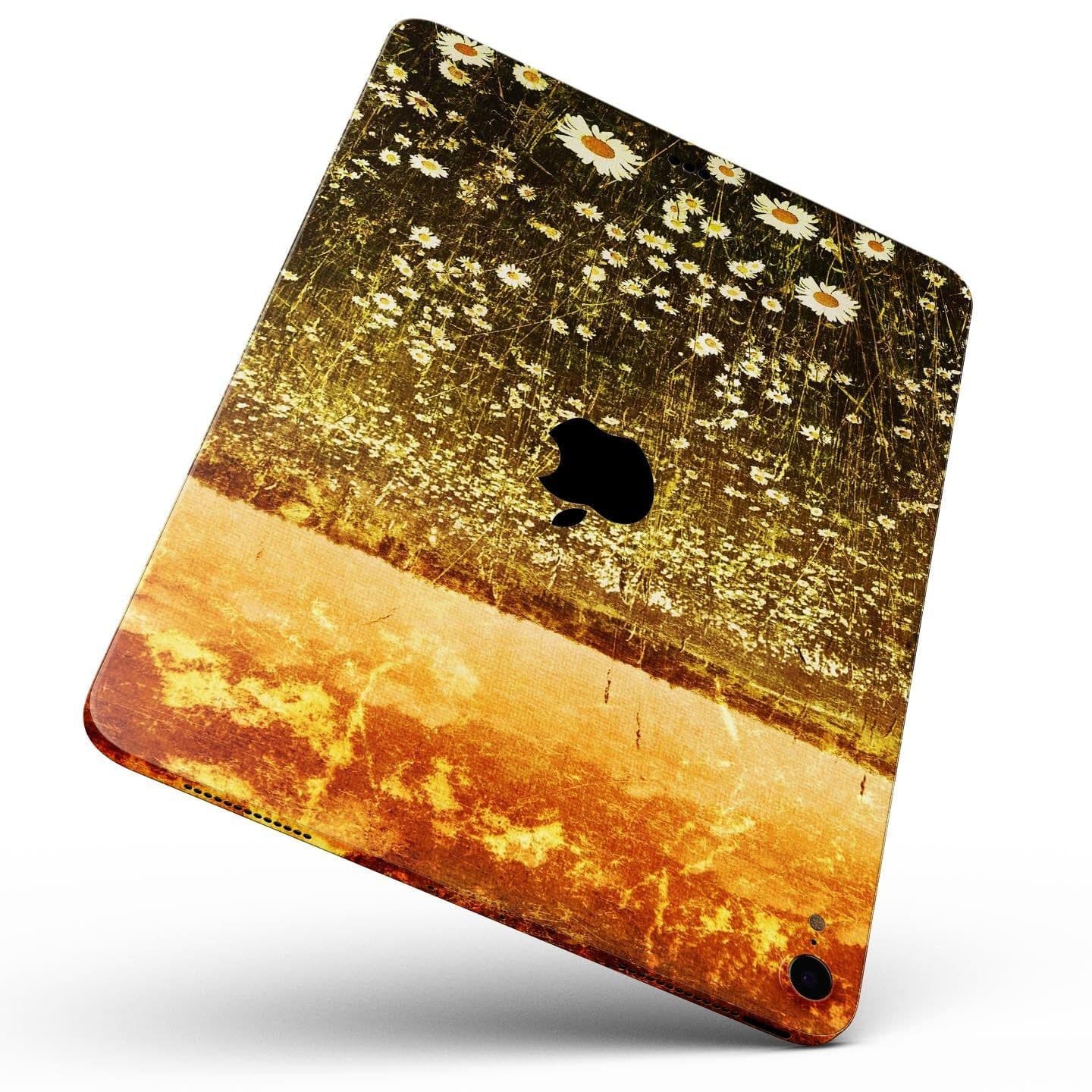 image-Vintage Glowing Orange Field - Full Body Skin Decal for the Apple iPad