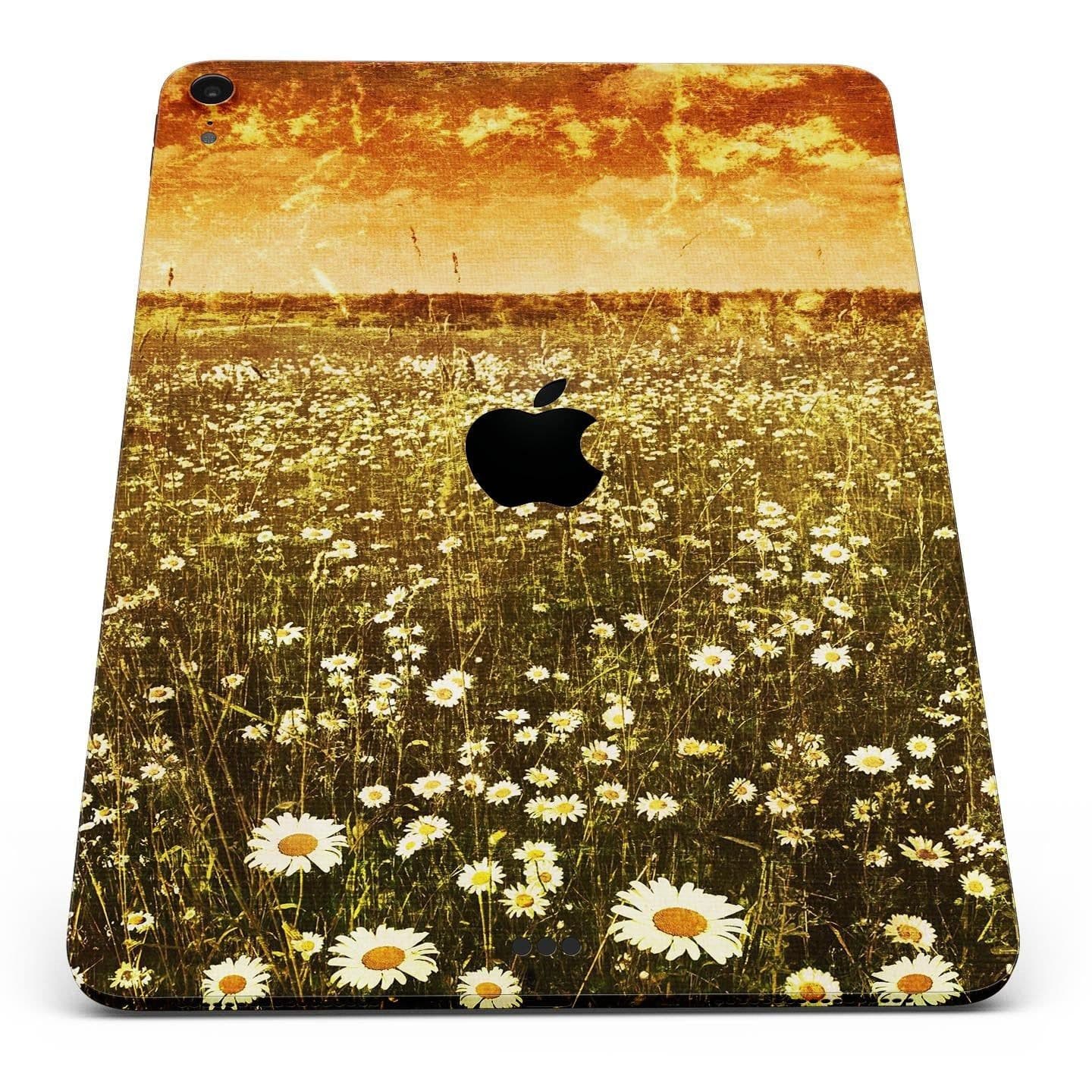 image-Vintage Glowing Orange Field - Full Body Skin Decal for the Apple iPad