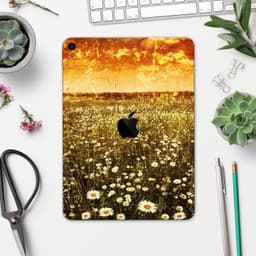 image-Vintage Glowing Orange Field - Full Body Skin Decal for the Apple iPad