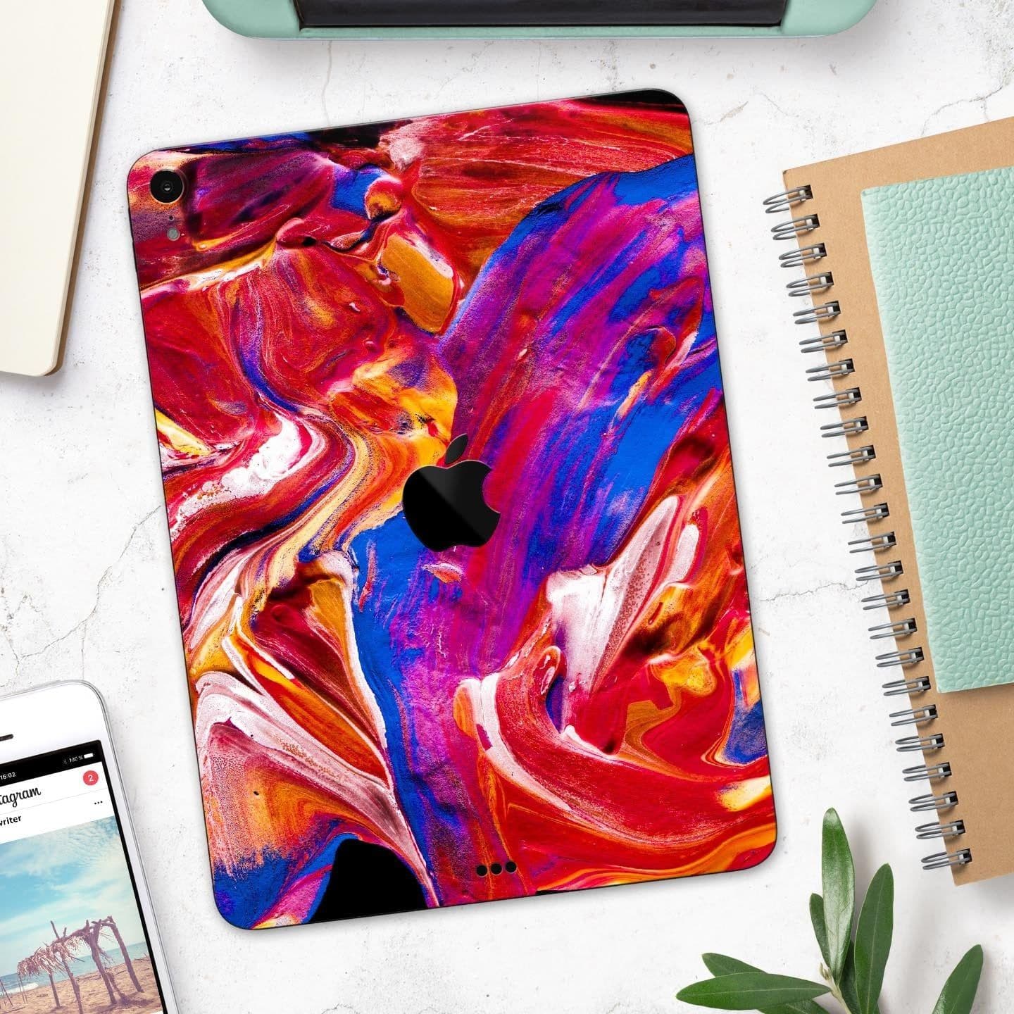 image-Liquid Abstract Paint V44 - Full Body Skin Decal for the Apple iPad