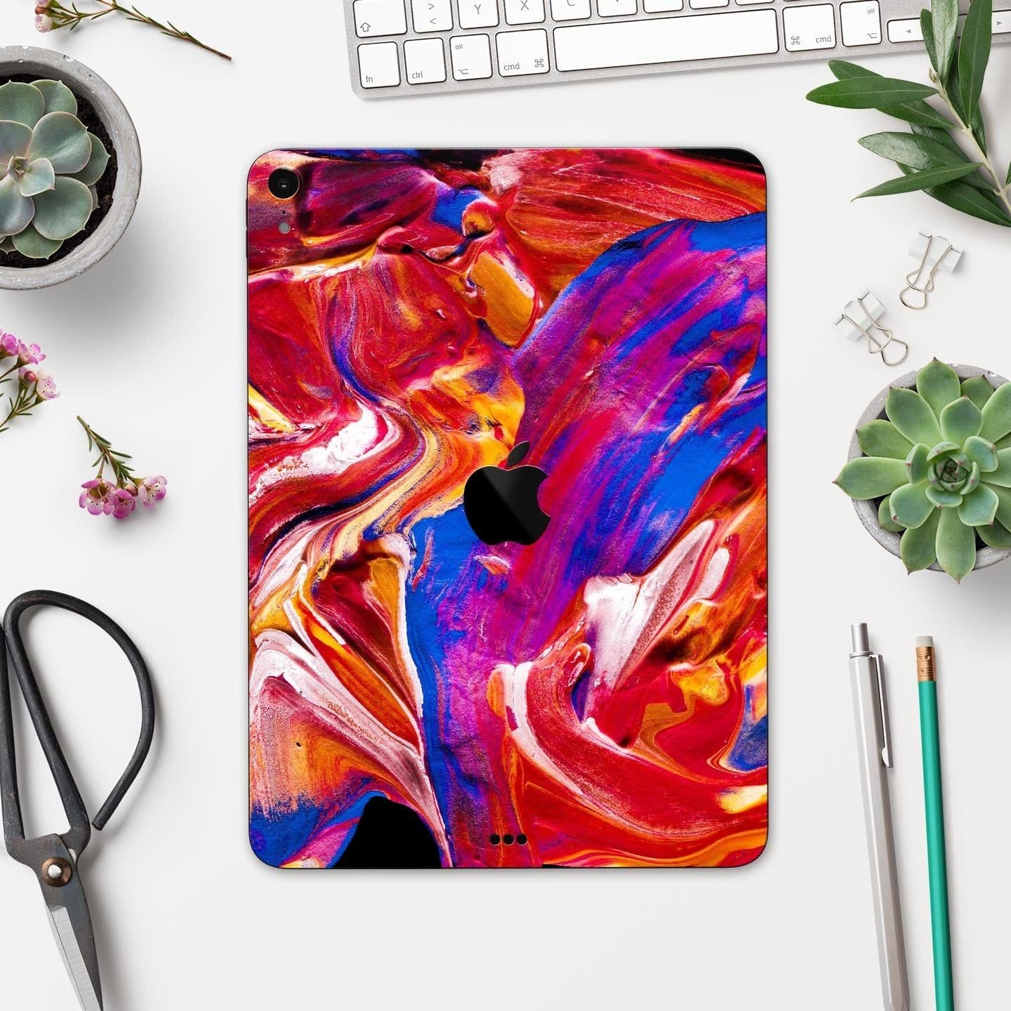 image-Liquid Abstract Paint V44 - Full Body Skin Decal for the Apple iPad