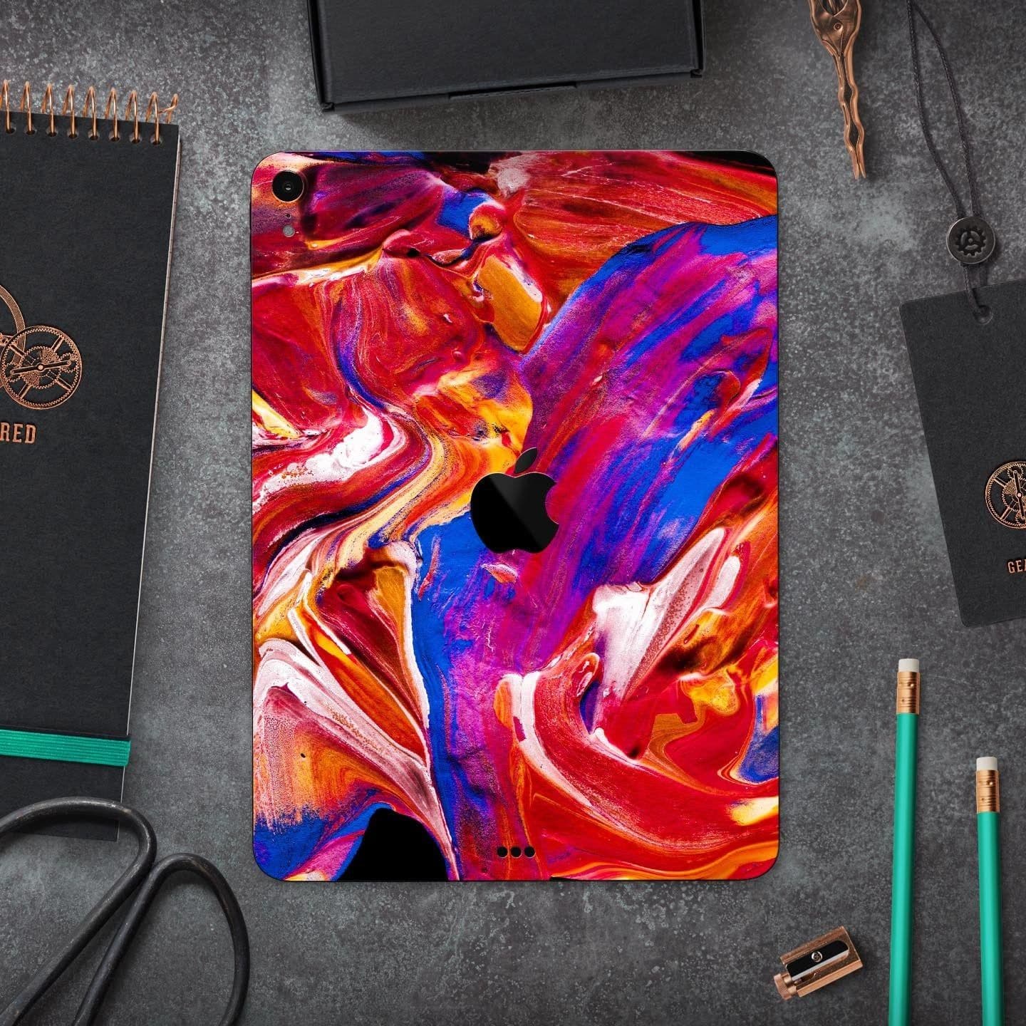 image-Liquid Abstract Paint V44 - Full Body Skin Decal for the Apple iPad