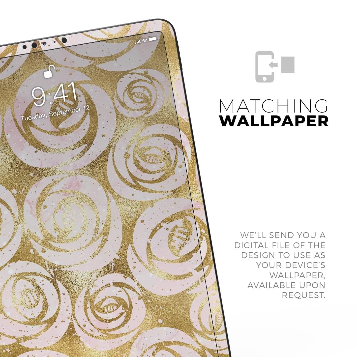 image-Karamfila Watercolor & Gold V1 - Full Body Skin Decal for the Apple