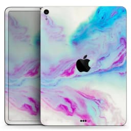 image-Marbleized Soft Blue V32 - Full Body Skin Decal for the Apple iPad Pro