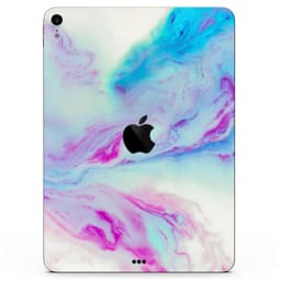 image-Marbleized Soft Blue V32 - Full Body Skin Decal for the Apple iPad Pro