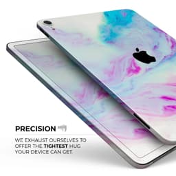 image-Marbleized Soft Blue V32 - Full Body Skin Decal for the Apple iPad Pro