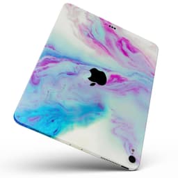 image-Marbleized Soft Blue V32 - Full Body Skin Decal for the Apple iPad Pro