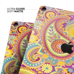 image-Neon Orange Paisley Pattern - Full Body Skin Decal for the Apple iPad