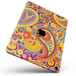 image-Neon Orange Paisley Pattern - Full Body Skin Decal for the Apple iPad