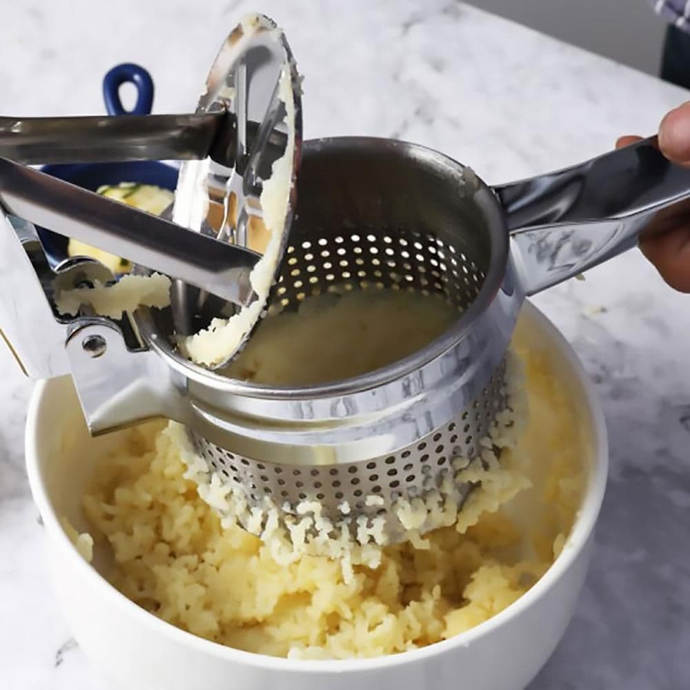 image-Premium Stainless Steel Potato and Food Presser