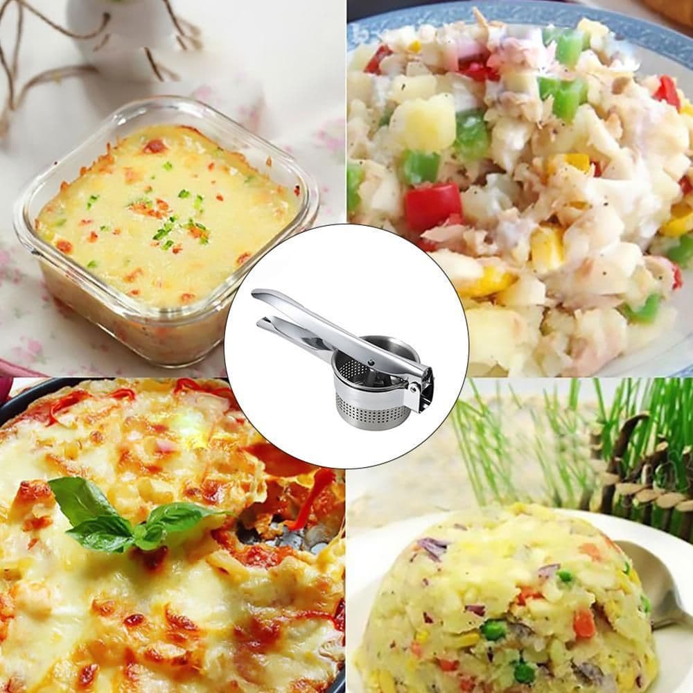 image-Premium Stainless Steel Potato and Food Presser