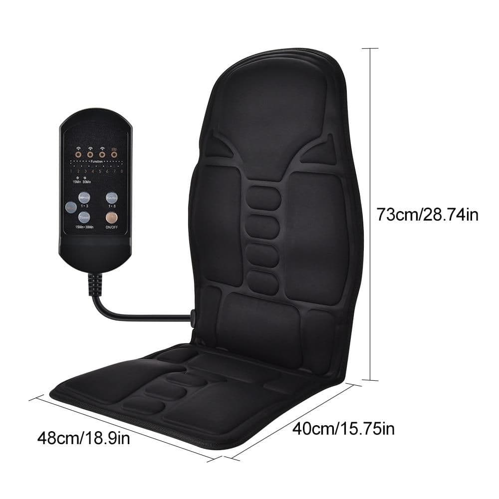 image-Portable Vibrating Heat Therapy Massage Cushion Mattress