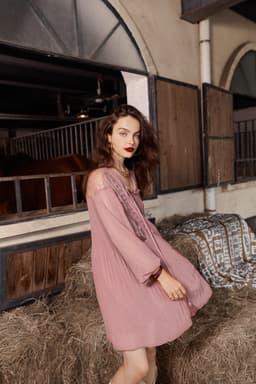 image-Solid Pure High Waist Casual Vintage Midi Dress Women,Autumn Stylish