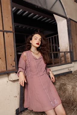 image-Solid Pure High Waist Casual Vintage Midi Dress Women,Autumn Stylish