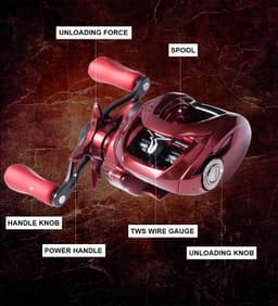 image-Fishing Reels 103H/103HL 7+1BB Gear Ratio 7.1:1 Max Drag 5kg Reel